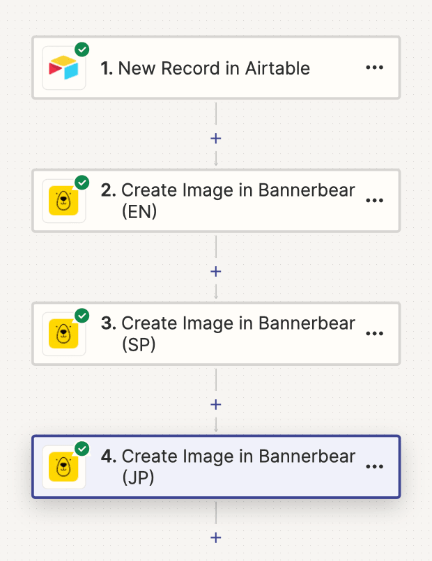 Screenshot of extended Zapier image generation task