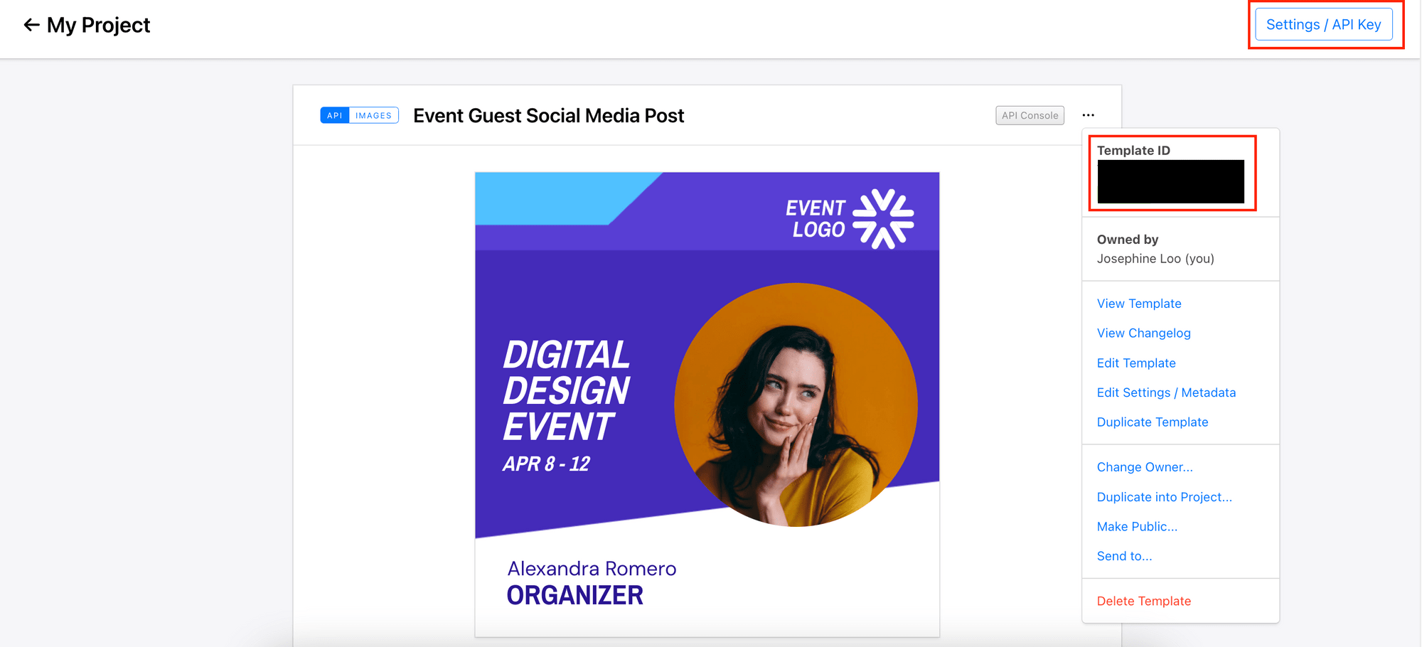 Bannerbear Template - Event Guest Social Media Post - API key and template ID.png