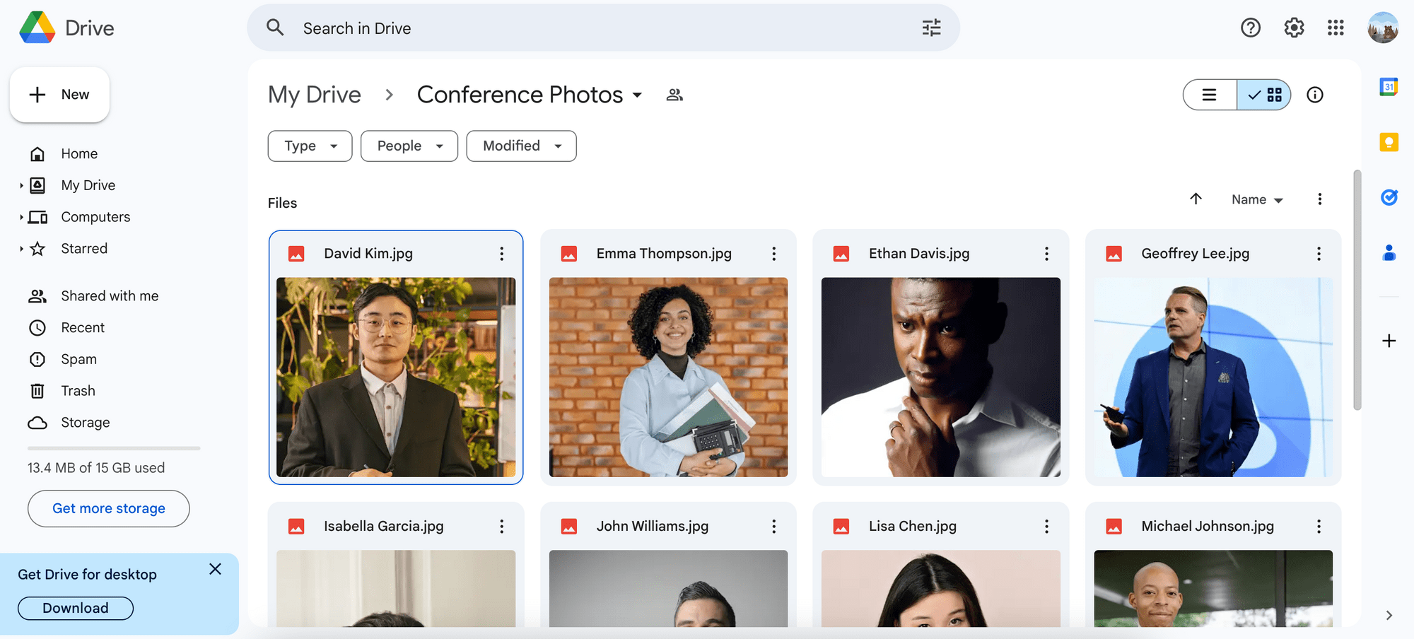 Business conference Google Drive folder screenshot.png